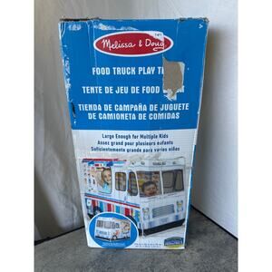 Melissa & Doug Fabric Double-Sided Food Truck Play Tent - Ice Cream or BBQ Truck